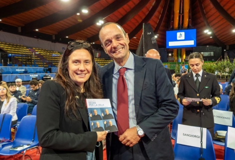 Il Ministro per le Disabilità durante un momento dell’iniziativa finale del progetto “Velando”, dedicato all’inclusione attraverso la vela