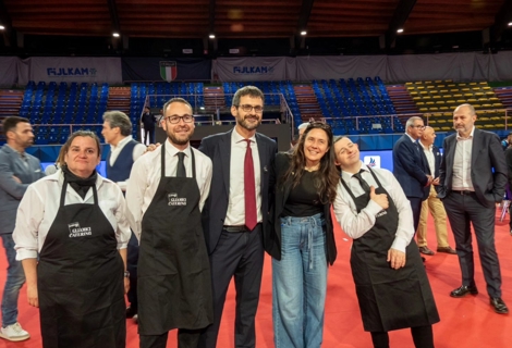 Il Ministro per le Disabilità durante un momento dell’iniziativa finale del progetto “Velando”